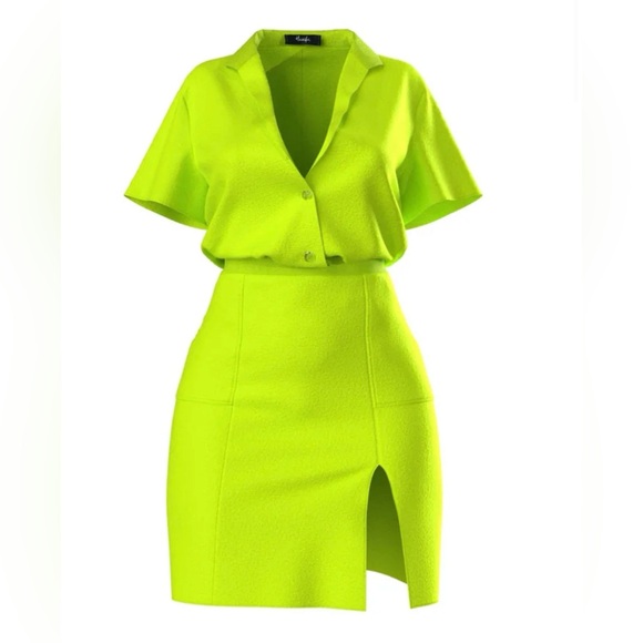 Hanifa Robyn Set - Bright Lime - Small - NWT - Picture 1 of 2